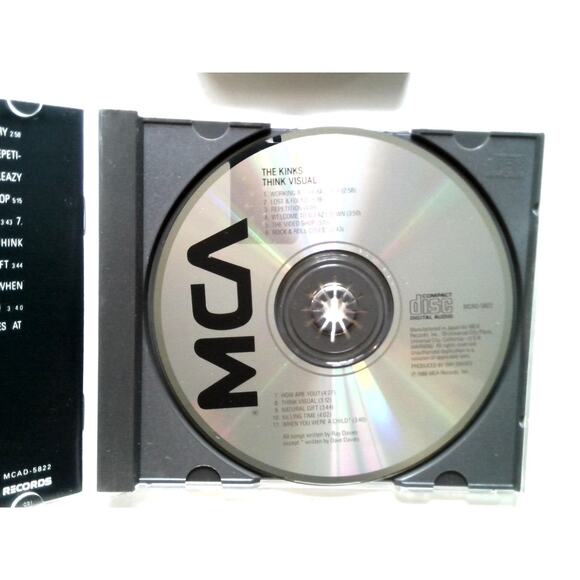 The Kinks - Think Visual CD 1986 MCA Records Rock New Wave - Picture 2 of 3